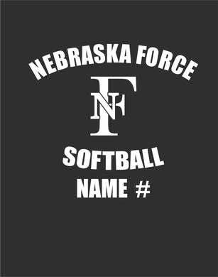 Nebraska Force Softball Window Decals